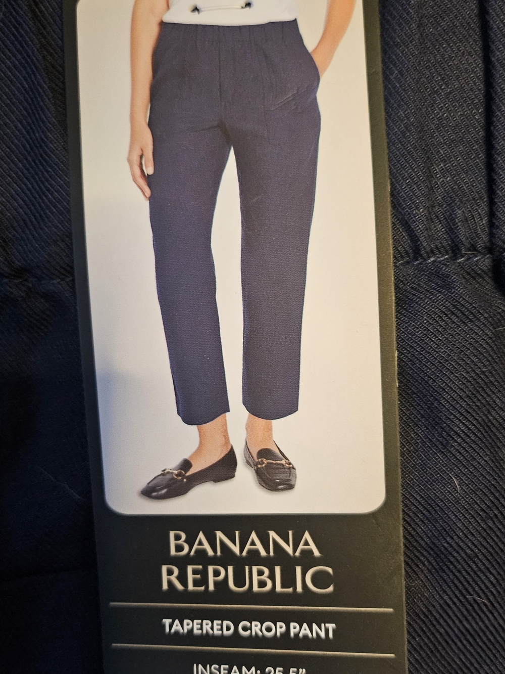 Banana Republic Navy Cropped Tapered Pants